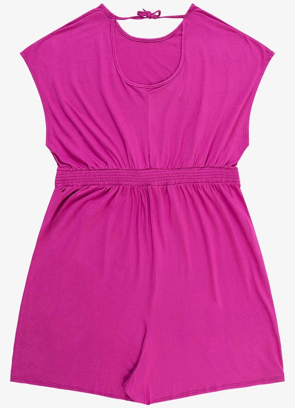 Infinita Cor - Macaquinho Feminino Malha Visco Rosa 2