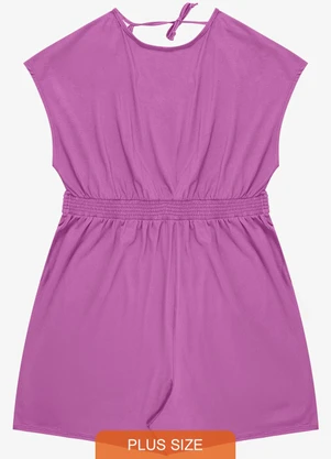 Infinita Cor - Macaquinho Feminino Malha Visco Roxo - INFINITA COR