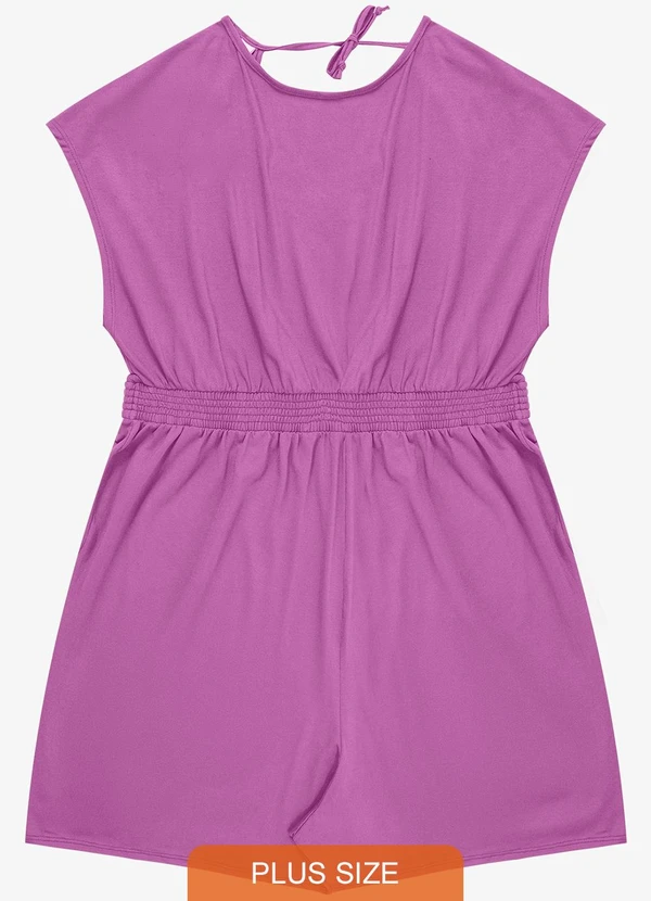 Infinita Cor - Macaquinho Feminino Malha Visco Roxo