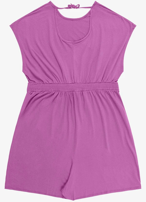 Infinita Cor - Macaquinho Feminino Malha Visco Roxo 2