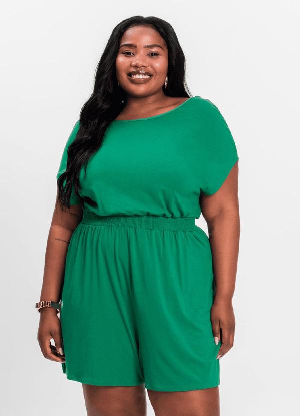 Infinita Cor - Macaquinho Feminino Malha Visco Verde 1