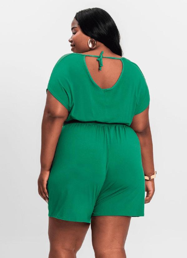 Infinita Cor - Macaquinho Feminino Malha Visco Verde 2