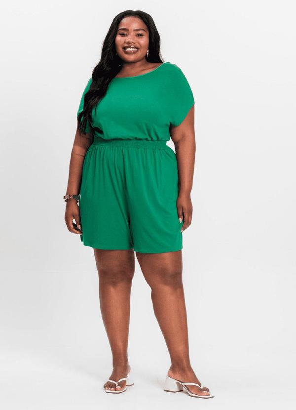 Infinita Cor - Macaquinho Feminino Malha Visco Verde 3