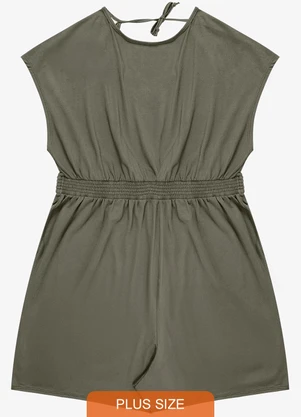 Infinita Cor - Macaquinho Feminino Malha Visco Verde - INFINITA COR