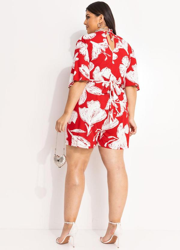 Marguerite - Macaquinho Floral Pincelado em Malha de Viscose 2