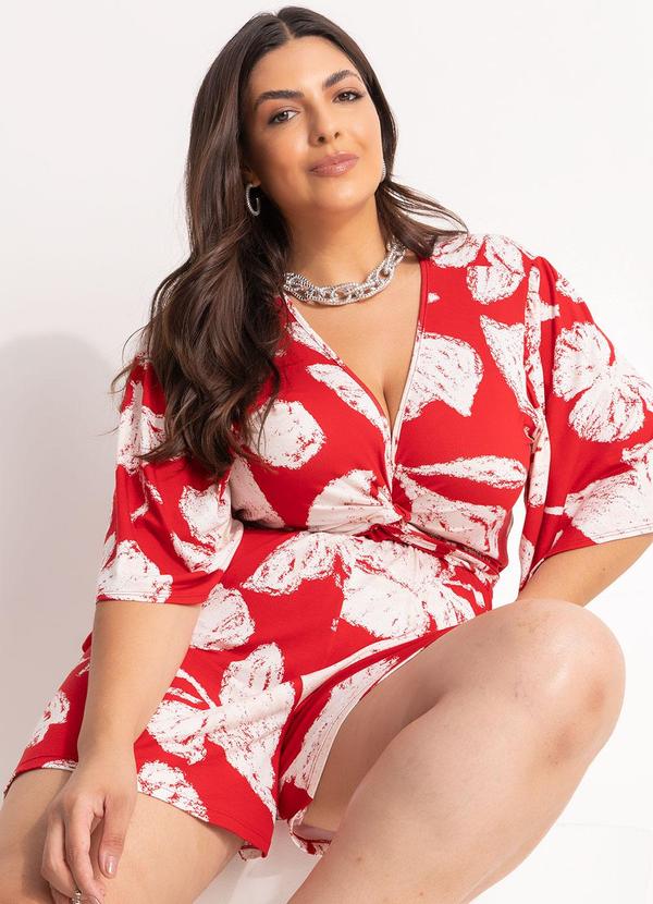 Marguerite - Macaquinho Floral Pincelado em Malha de Viscose 5