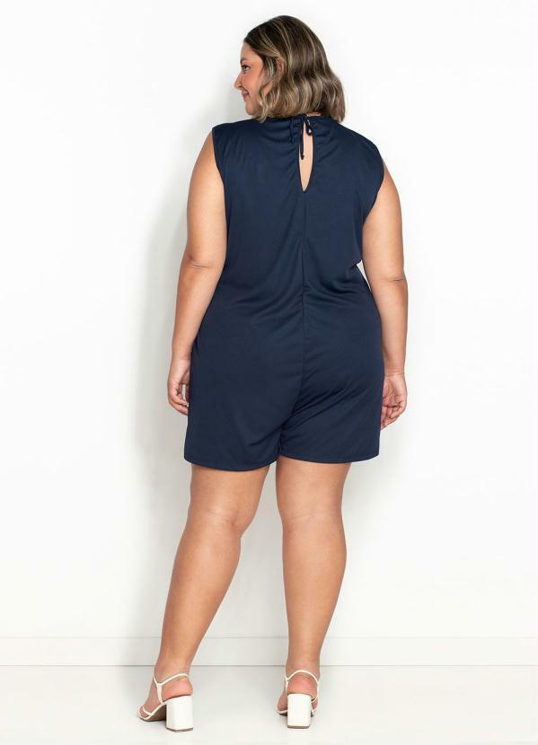 Marguerite - Macaquinho Folhagem com Sobreposição Plus Size 4