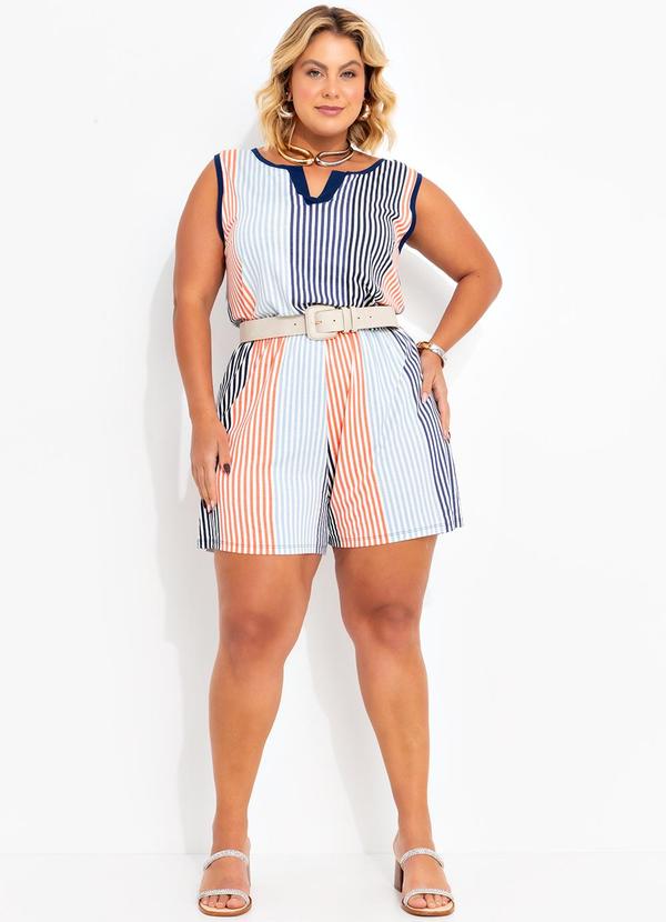 Marguerite - Macaquinho Listrado Colorido em Malha de Viscose 3