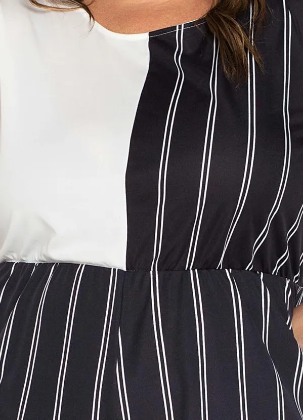 Marguerite - Macaquinho Listras e Off White Plus Size 3