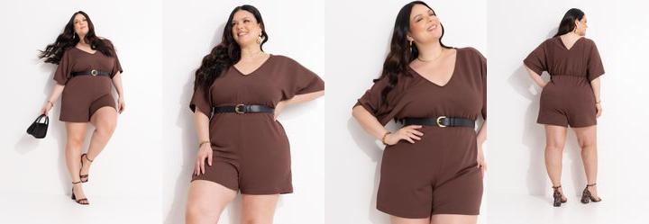 Macaquinho Marrom em Malha Encorpada