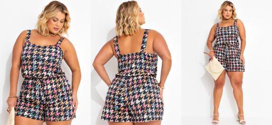 Macaquinho Pied de Poule em Malha Fria