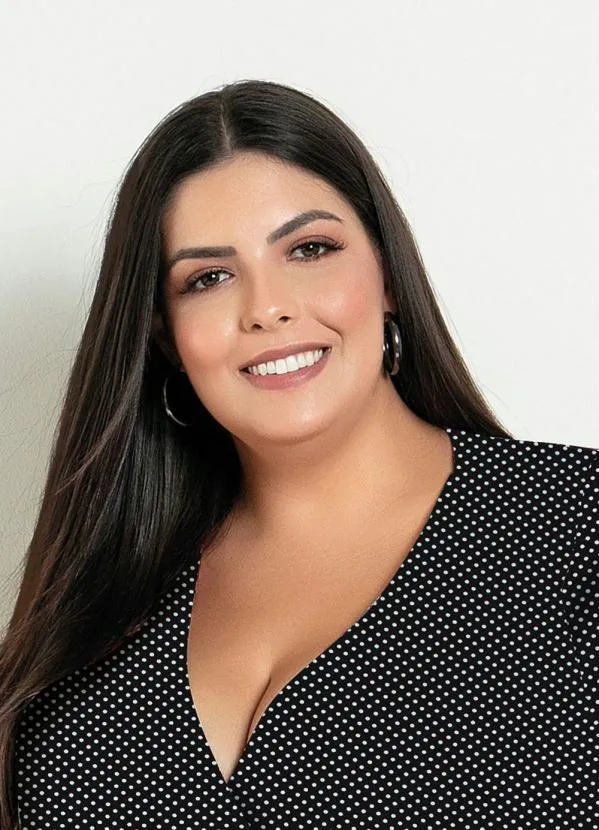 Marguerite - Macaquinho Poá Transpassado Plus Size 3