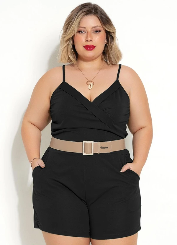 Marguerite - Macaquinho Preto em Malha