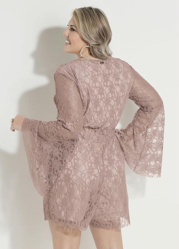 Quintess - Macaquinho Quintess Rosê com Cordel em Cetim 2