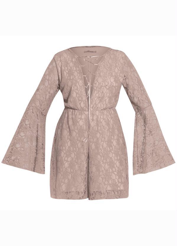 Quintess - Macaquinho Quintess Rosê com Cordel em Cetim 3