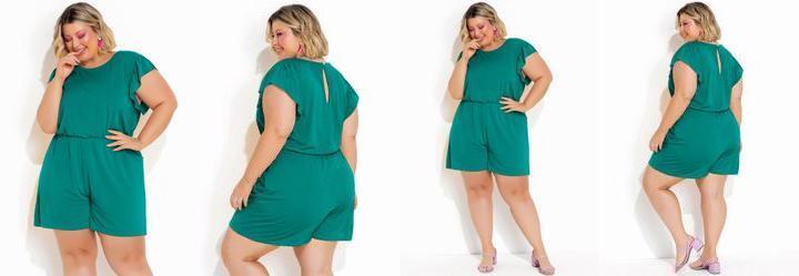 Macaquinho Verde em Malha Flam