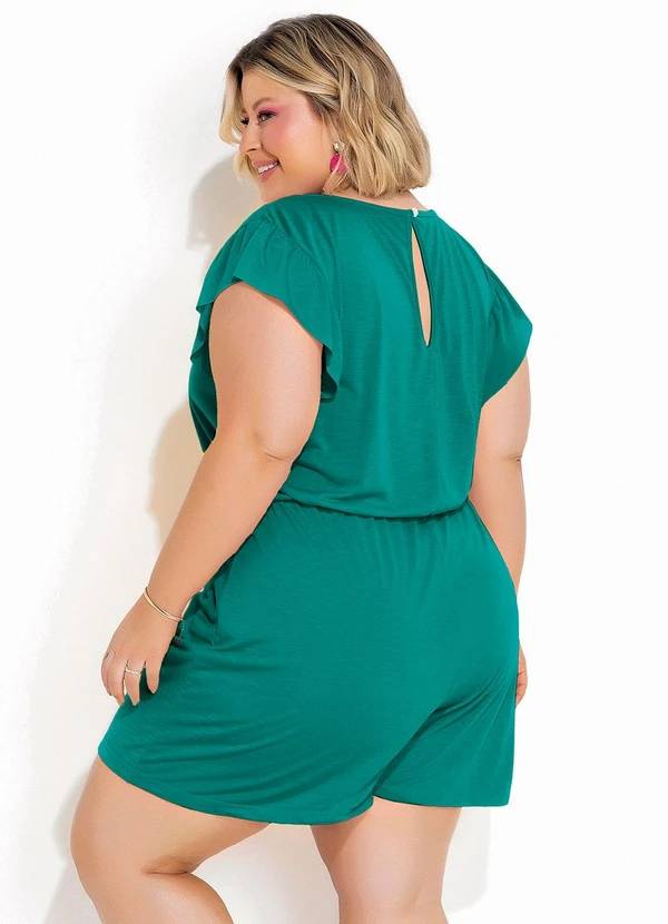 Marguerite - Macaquinho Verde em Malha Flamê 2