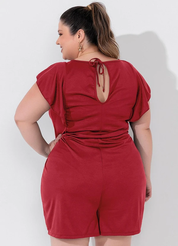 Marguerite - Macaquinho Vermelho em Malha 2