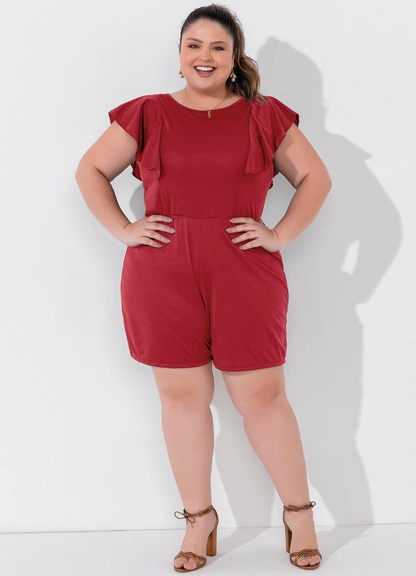 Marguerite - Macaquinho Vermelho em Malha 3