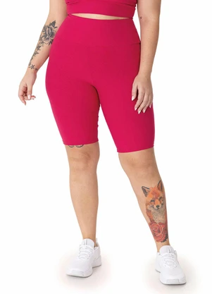 Malwee - Bermuda Feminina Plus em Malha Eco Active Rosa - MALWEE