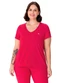 Malwee - Blusa Mullet Dry Plus Active Verde Petróleo - variação: Rosa Escuro
