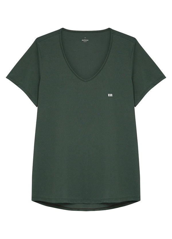 Malwee - Blusa Mullet Dry Plus Active Verde Petróleo 1