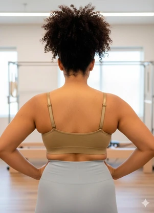 Dukali - Top sem Costura Plus Size com Bojo Bege - DUKALI