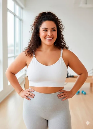 Dukali - Top sem Costura Plus Size com Bojo Branco - DUKALI