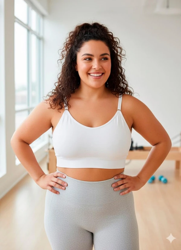 Dukali - Top sem Costura Plus Size com Bojo Branco