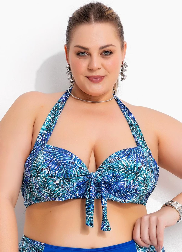 Marguerite - Busto Biquíni Folhagem em Malha Fria