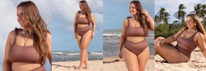 Top Biquni Marrom em Suplex