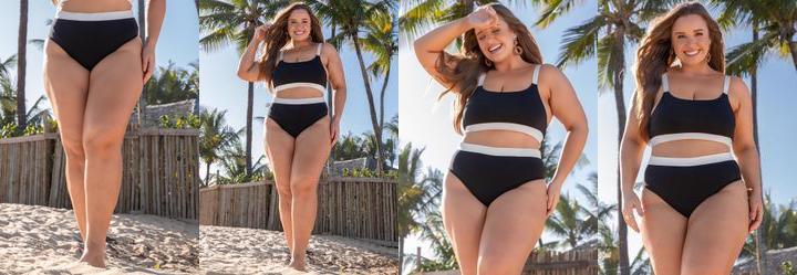 Biquni Preto em Malha com Elastano