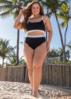 Marguerite - Biquíni Preto em Malha com Elastano - MARGUERITE