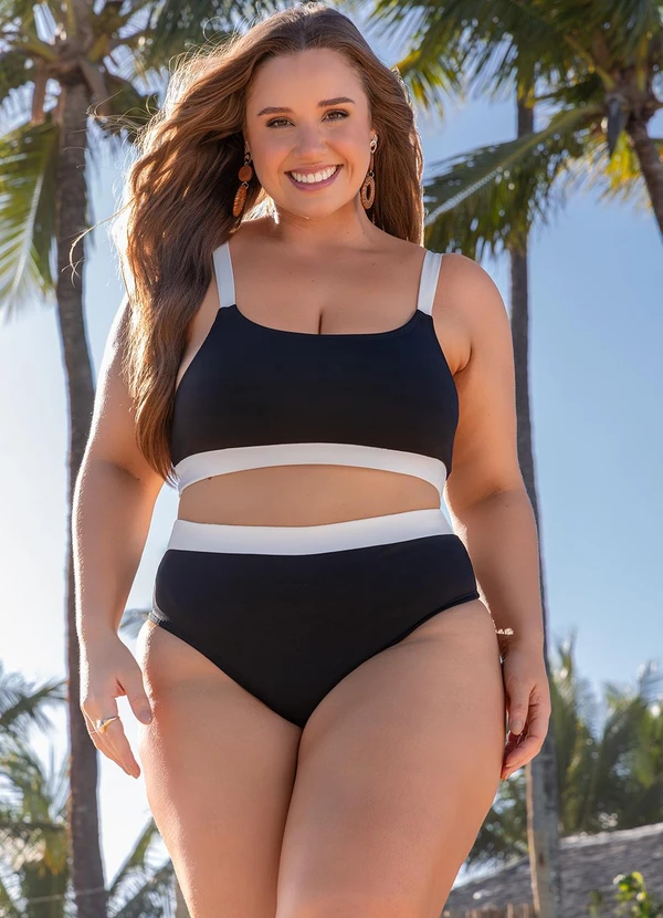 Marguerite - Biquíni Preto em Malha com Elastano 5