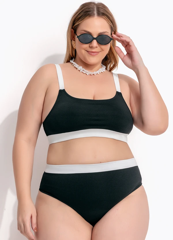 Marguerite - Biquíni Preto em Malha com Elastano 8