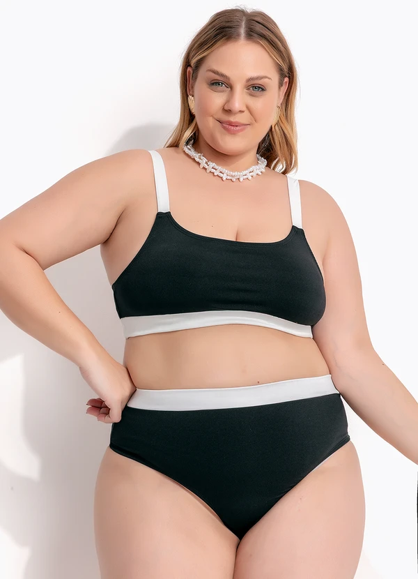 Marguerite - Biquíni Preto em Malha com Elastano 10