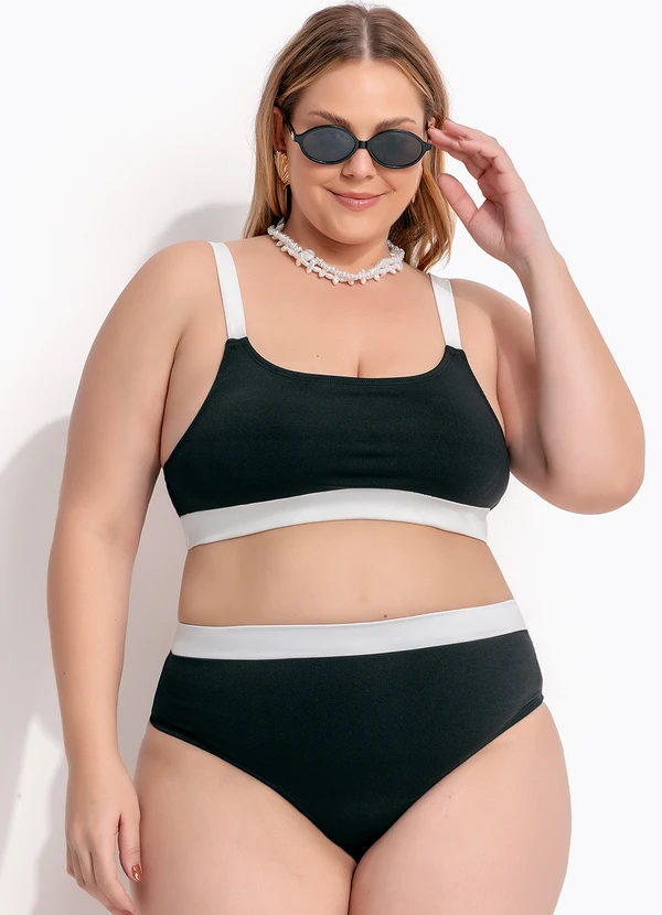 Marguerite - Top Biquíni Preto em Poliflex 1