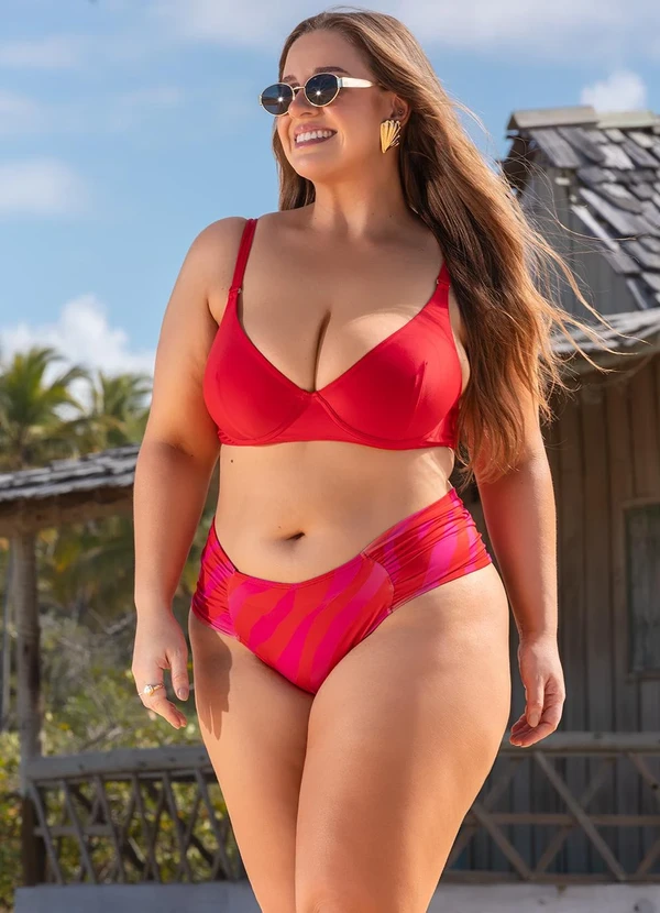 Marguerite - Biquíni Vermelho em Poliamida 5