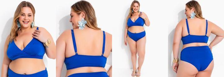 Busto Biquni Azul Royal em Malha Fria