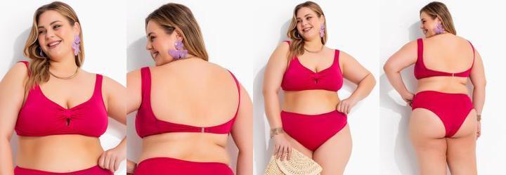 Busto Biquni Pink em Malha Fria