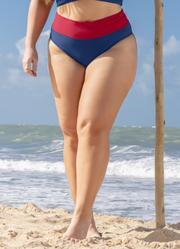 Calcinha Biqu�ni Azul em Poliamida