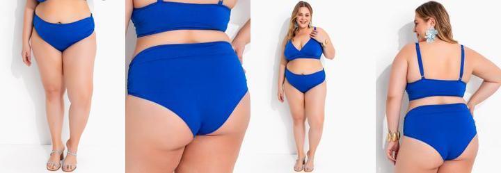 Calcinha Biquni Azul Royal em Malha Fria