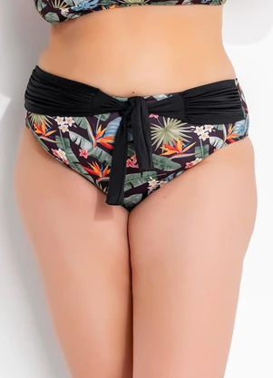 Marguerite - Calcinha Biquíni Folhagem Tropical em Malha Fria - MARGUERITE