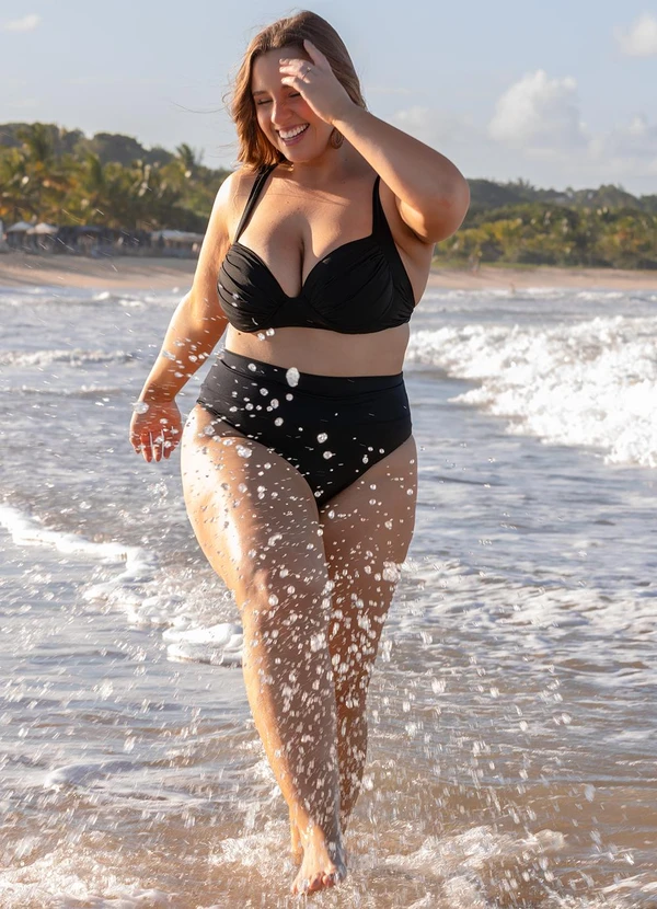 Marguerite - Calcinha Biquíni Preta Hot Pants 5