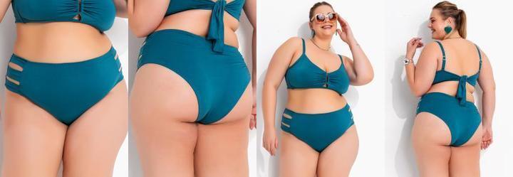 Calcinha Biquni Verde Escuro em Malha Fria