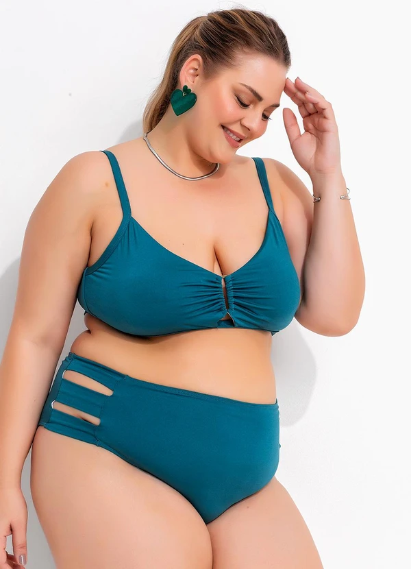 Marguerite - Calcinha Biquíni Verde Escuro em Malha Fria 6