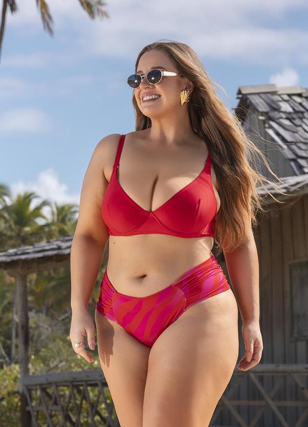 Calcinha Biquni (Vermelho) Laterais Largas