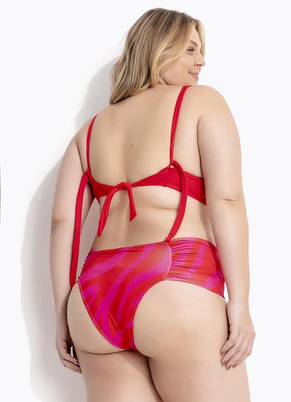 Marguerite - Calcinha Biquíni Vermelho Laterais Largas 2