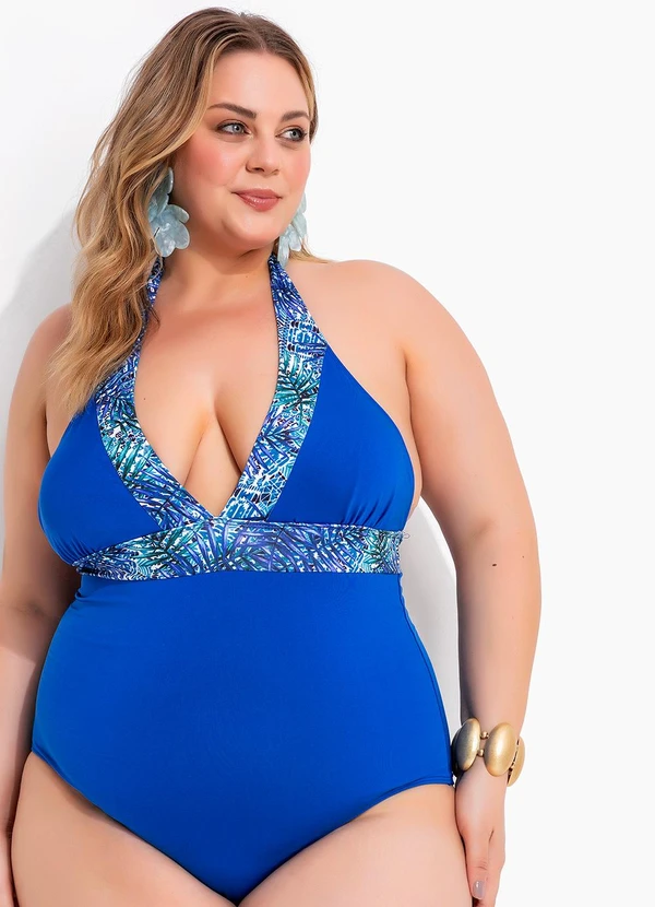 Marguerite - Maiô Folhagem Geométrica em Malha Fria 4