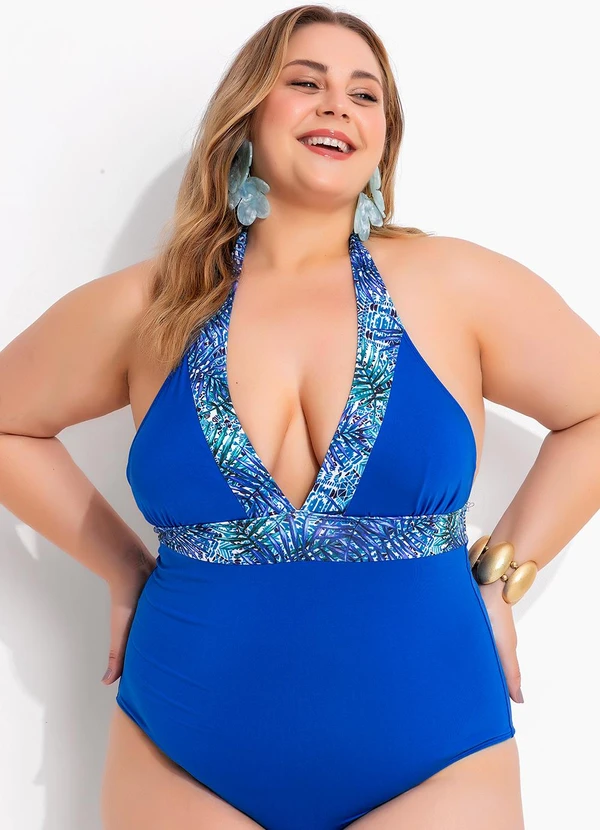 Marguerite - Maiô Folhagem Geométrica em Malha Fria 5